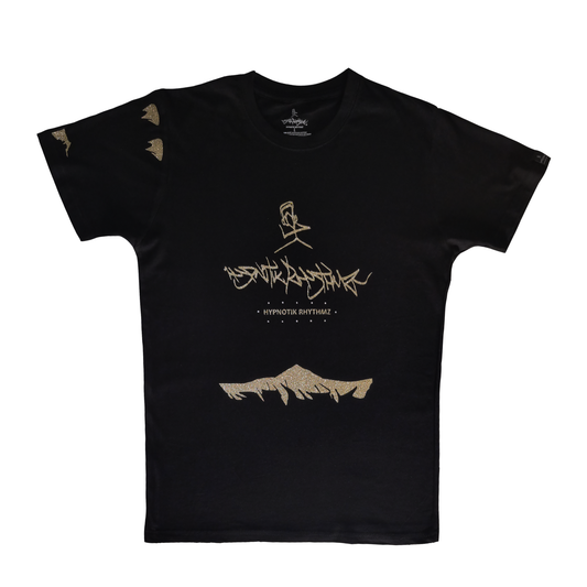 Hypnotik Rhythmz Luxury Streetwear Couture T-Shirt gold & black
