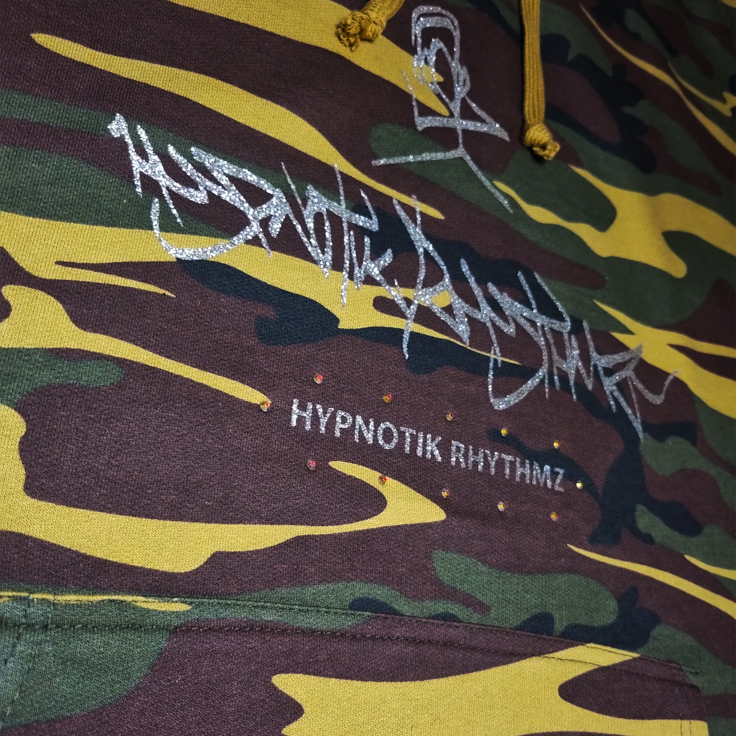 Hypnotik Rhythmz Woodland Camo Hoodie Gold